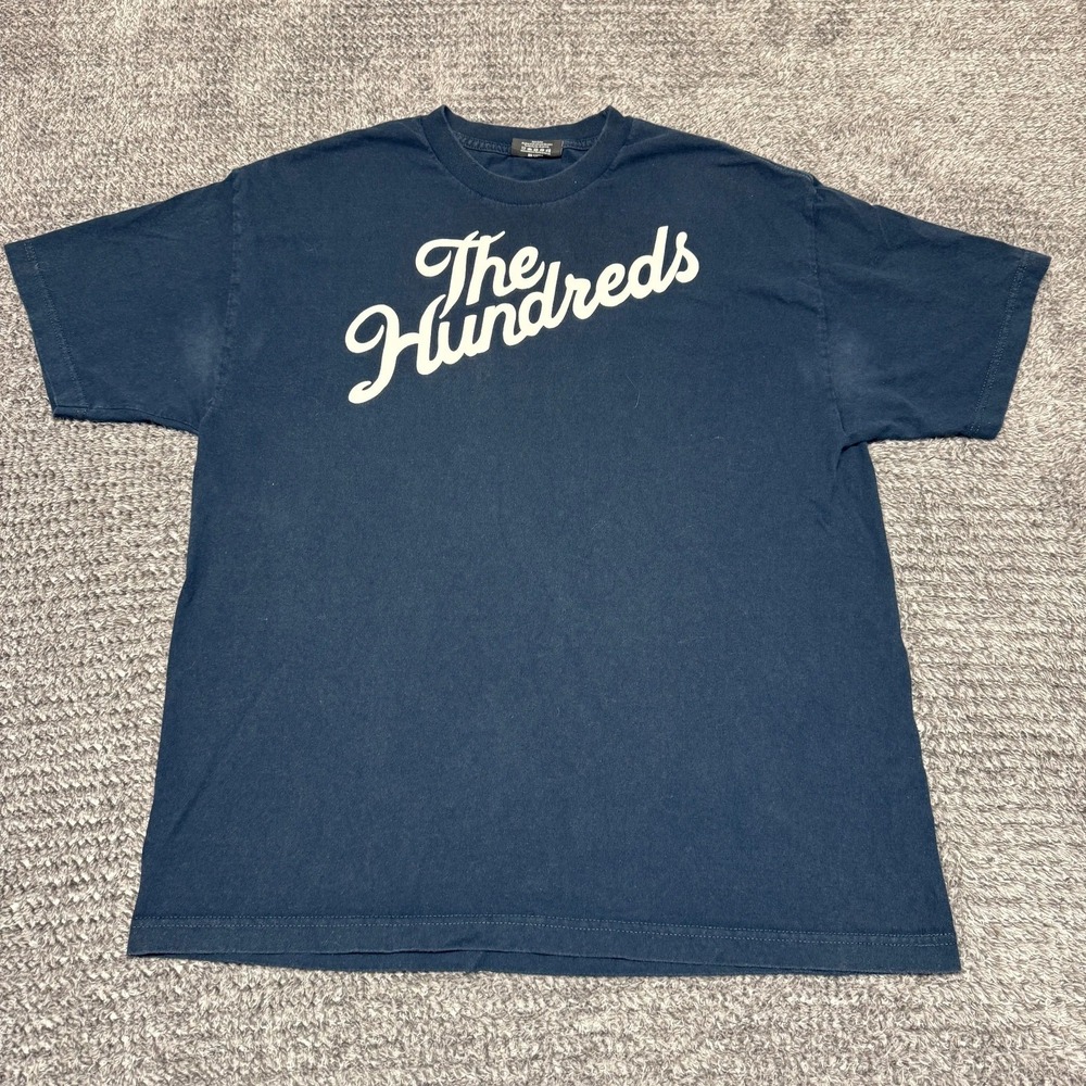 The Hundreds Mens T-Shirt XL‎ Black Script Logo Adam Bomb Graphic Tee